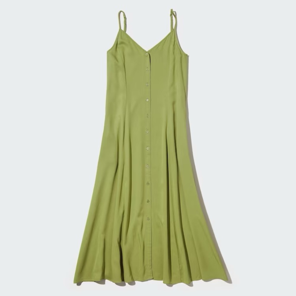 📮SOLD! XS Uniqlo Button Down Camisole Flare Dress